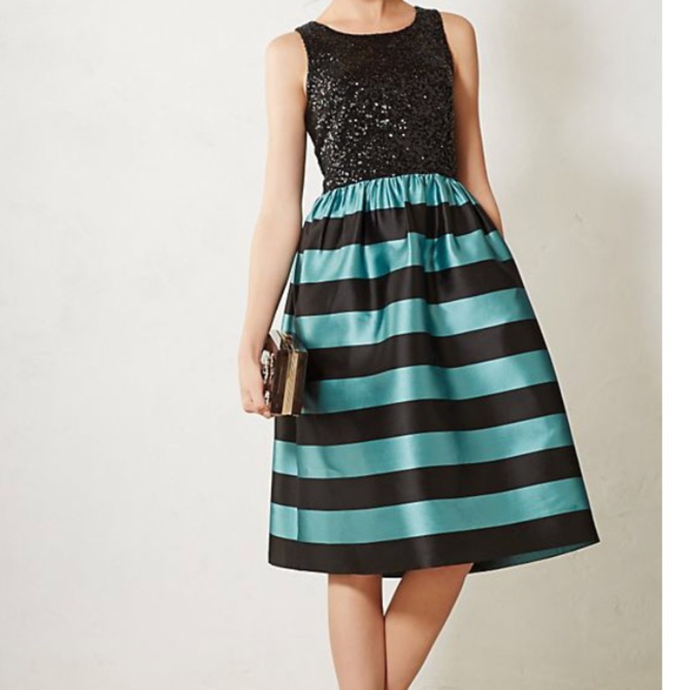 Anthropologie Starlit Stripes Dress 🎉perfect for the holidays coming up🎉